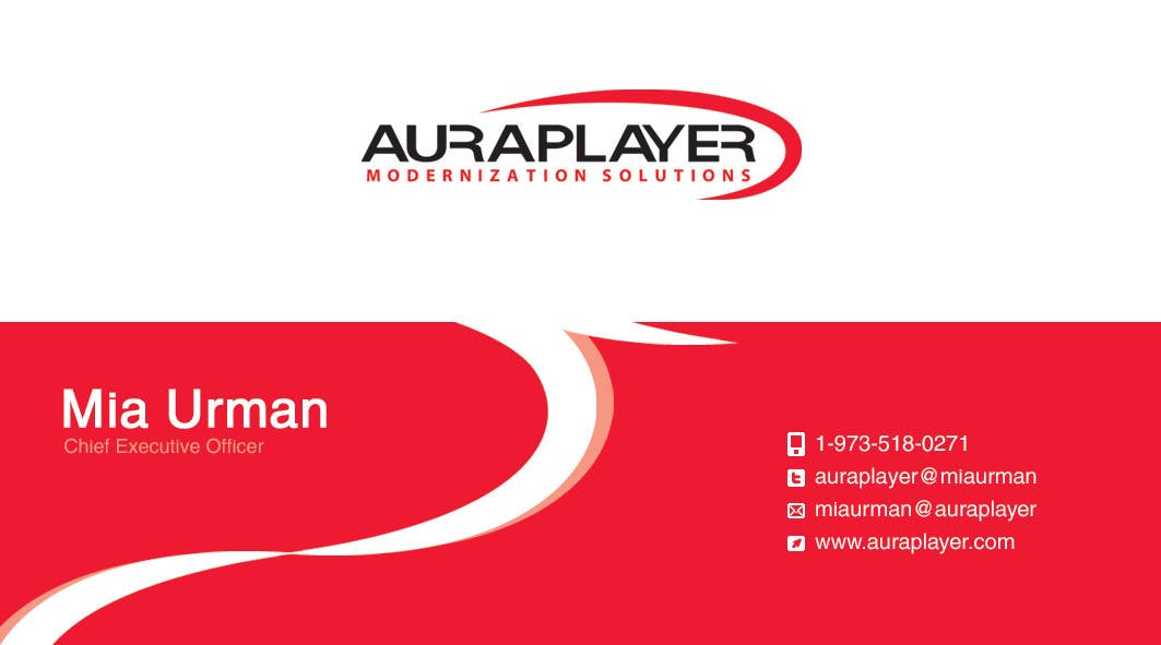Zgłoszenie konkursowe o numerze #29 do konkursu o nazwie                                                 Design some Business Cards for AuraPlayer
                                            