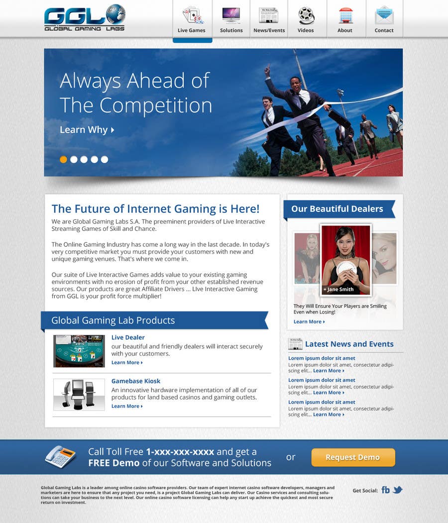 Entri Kontes #36 untuk                                                Website Design for A Leading Live Casino Software Provider
                                            