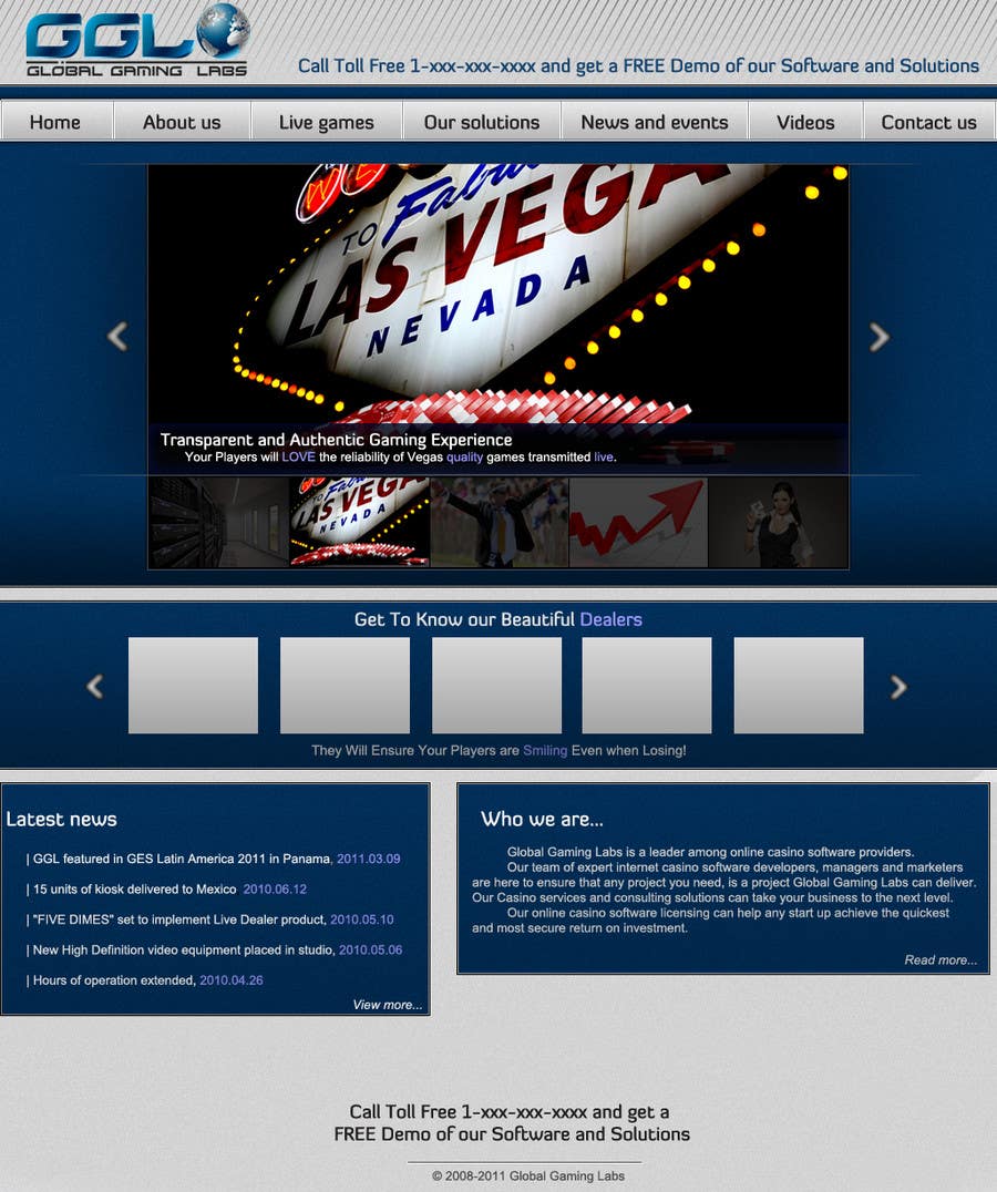 Participación en el concurso Nro.5 para                                                 Website Design for A Leading Live Casino Software Provider
                                            