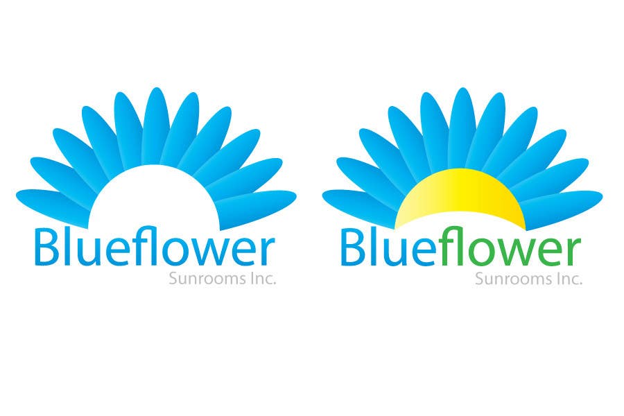 Proposition n°414 du concours                                                 Logo Design for Blueflower TM Sunrooms Inc.  Windscreen/Sunrooms screen reduces 80% wind on deck
                                            