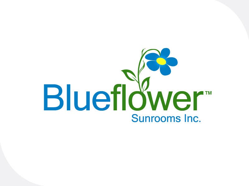 Intrarea #445 pentru concursul „                                                Logo Design for Blueflower TM Sunrooms Inc.  Windscreen/Sunrooms screen reduces 80% wind on deck
                                            ”