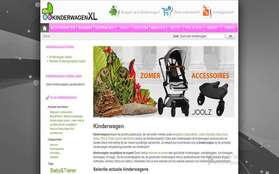 Bài tham dự cuộc thi #13 cho                                                 Design a background image for a stroller comparison site
                                            