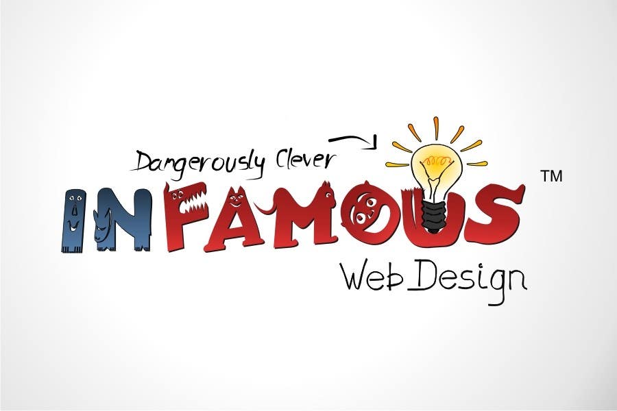 Wettbewerbs Eintrag #123 für                                                 Logo Design for infamous web design: Dangerously Clever
                                            