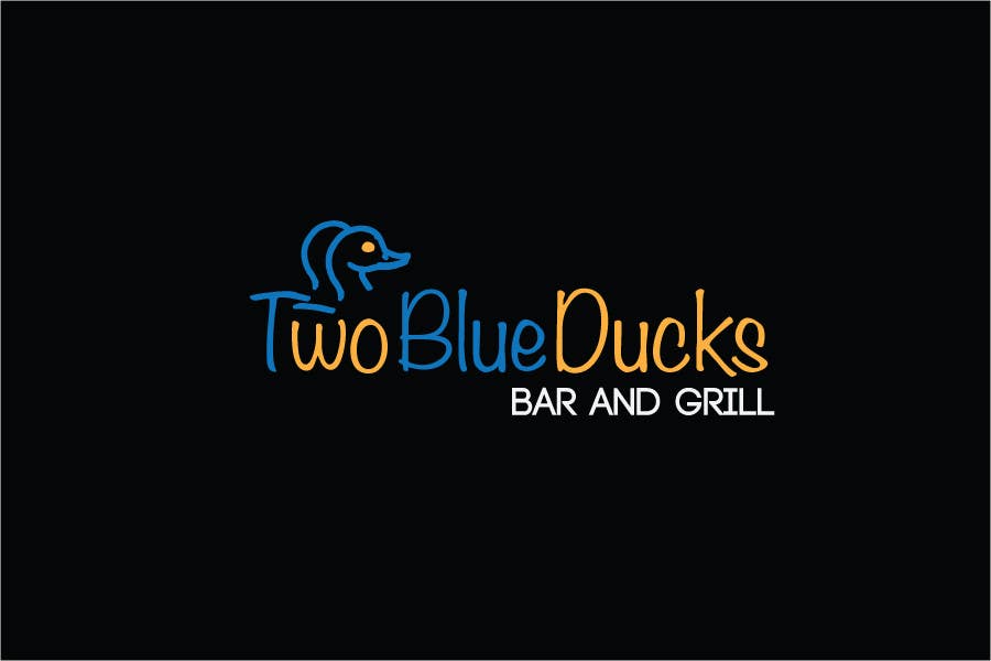 Penyertaan Peraduan #2 untuk                                                 Design a Logo for two blue ducks bar and grill
                                            
