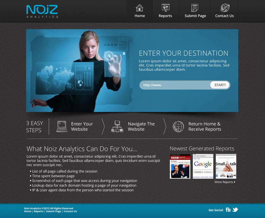 Intrarea #6 pentru concursul „                                                Website Design for Noiz Analytics
                                            ”