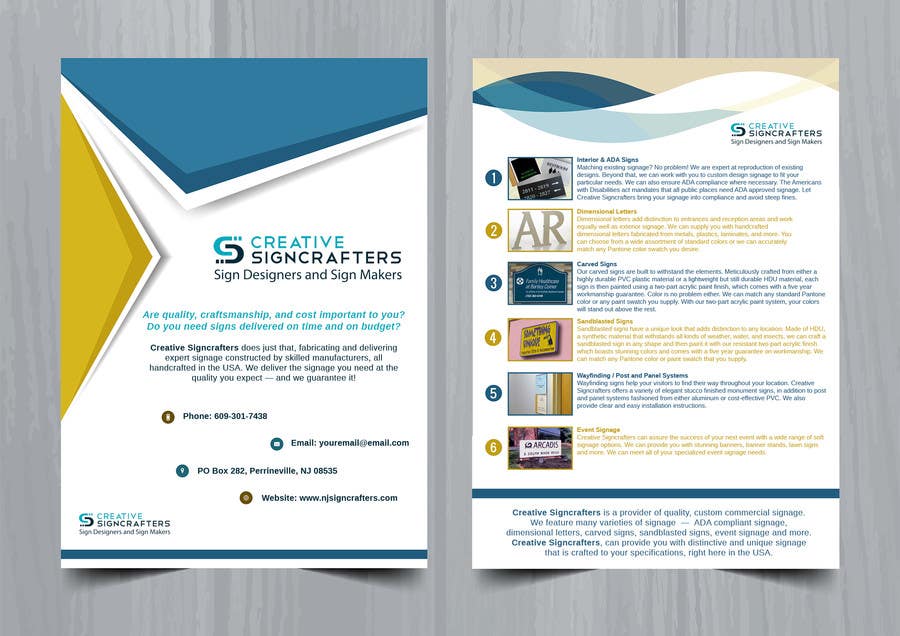 Contest Entry #9 for                                                 Design a Brochure for a Sign Company
                                            