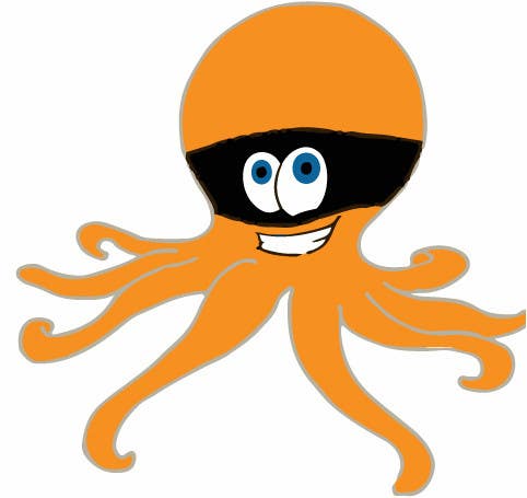 Participación en el concurso Nro.15 para                                                 Design a bandit mask wearing octopus!
                                            