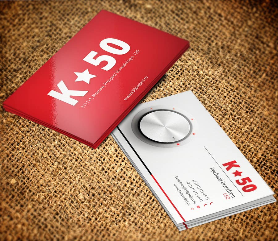 Inscrição nº 17 do Concurso para                                                 Business cards design for K50 (Разработка визитных карточек)
                                            