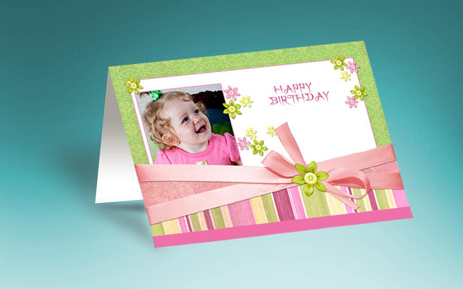 Kilpailutyö #52 kilpailussa                                                 Design some Stationery for Childs Birthday Photo Card
                                            