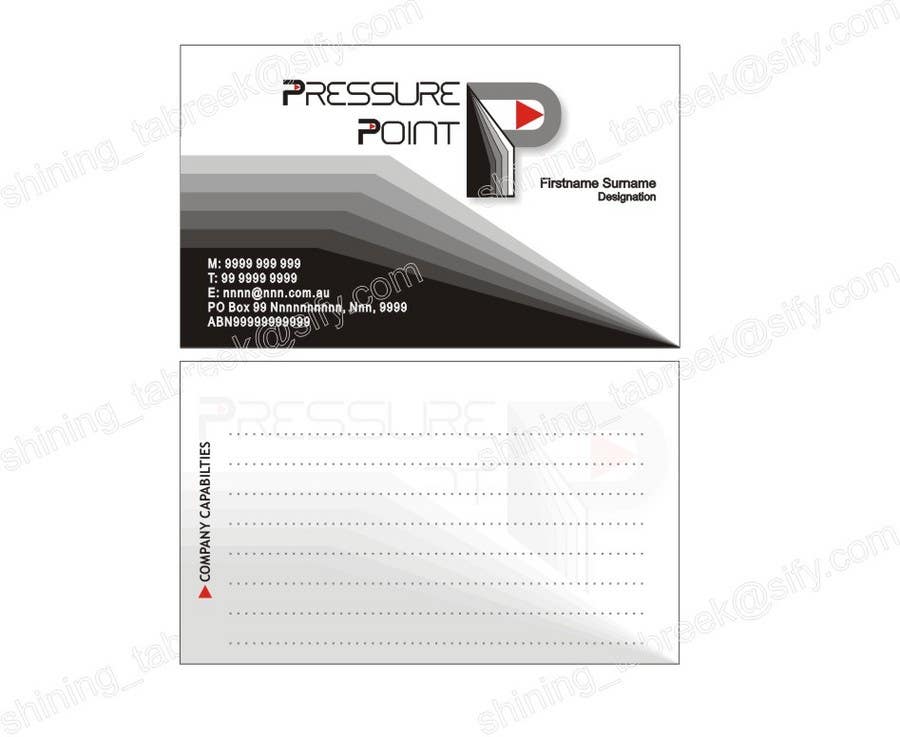 Participación en el concurso Nro.135 para                                                 Business Card Design for Pressurepoint
                                            