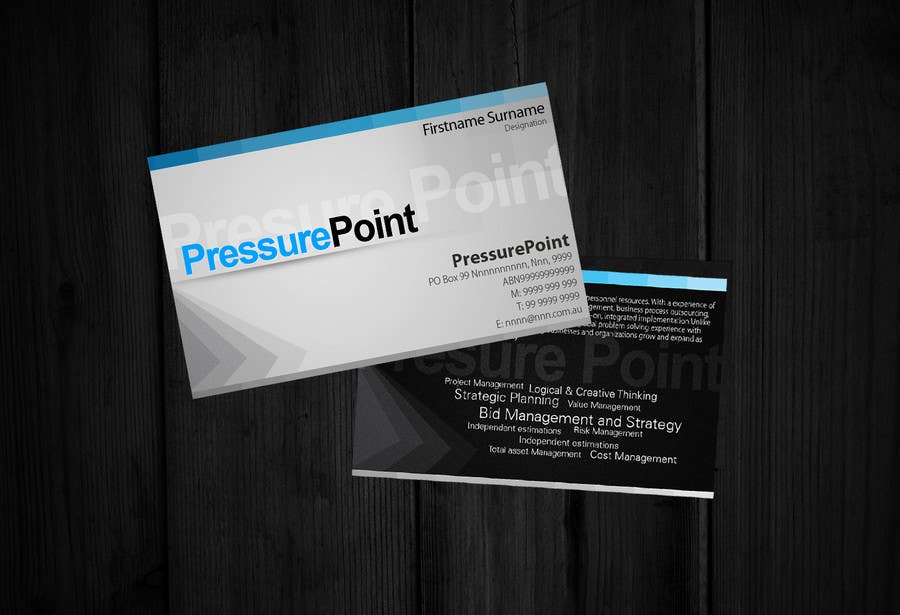 Entri Kontes #193 untuk                                                Business Card Design for Pressurepoint
                                            