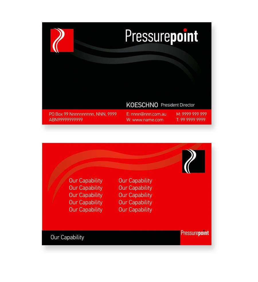 Конкурсна заявка №64 для                                                 Business Card Design for Pressurepoint
                                            