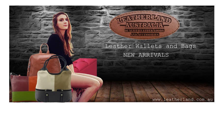 Kilpailutyö #19 kilpailussa                                                 Design a Banner for Leather Wallets and Bags Website
                                            