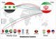 Icône de la proposition n°6 du concours                                                     Navigational Compass Mini-Infographic for Middle East Research Paper showing Country Relationships
                                                