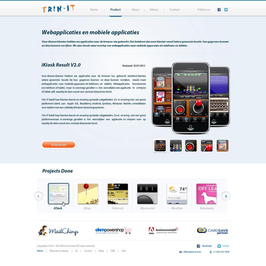 Participación en el concurso Nro.45 para                                                 Website Design for Trin-iT Software Solutions
                                            
