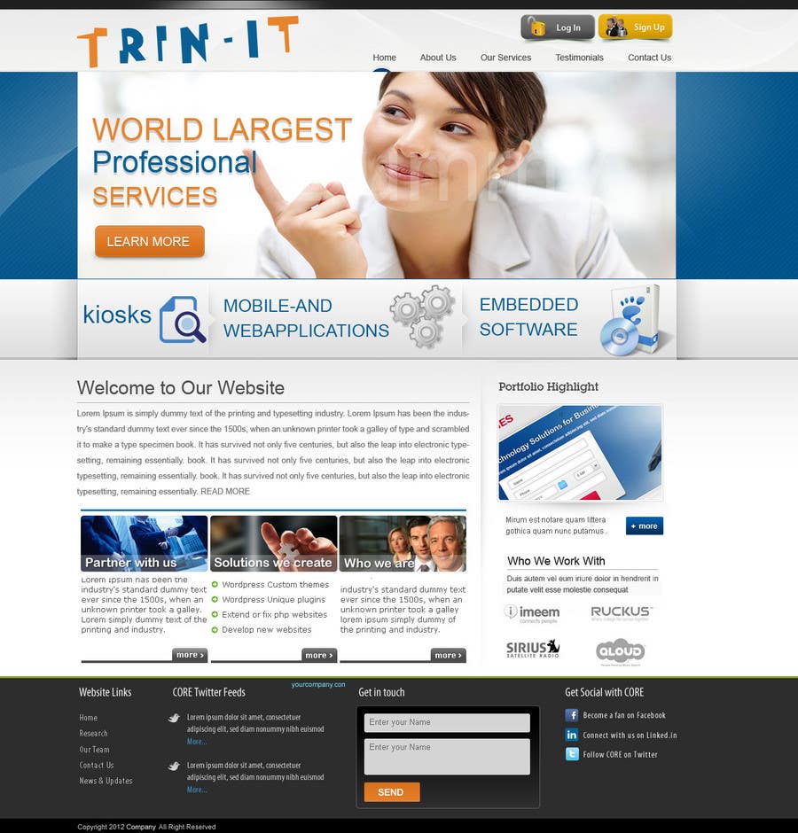 Entri Kontes #14 untuk                                                Website Design for Trin-iT Software Solutions
                                            