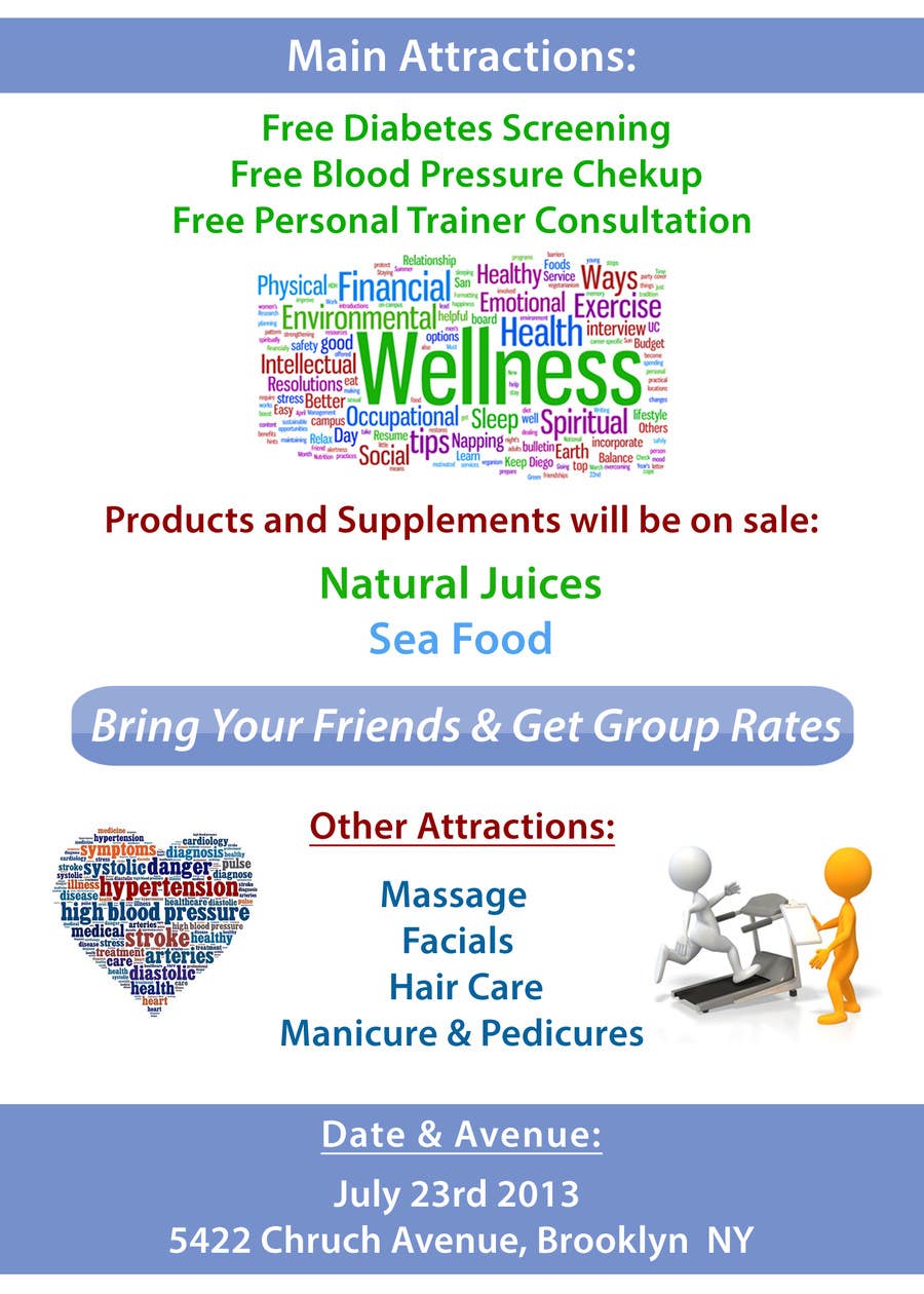 Proposition n°3 du concours                                                 I need a flyer designed for a health and wellness expo
                                            
