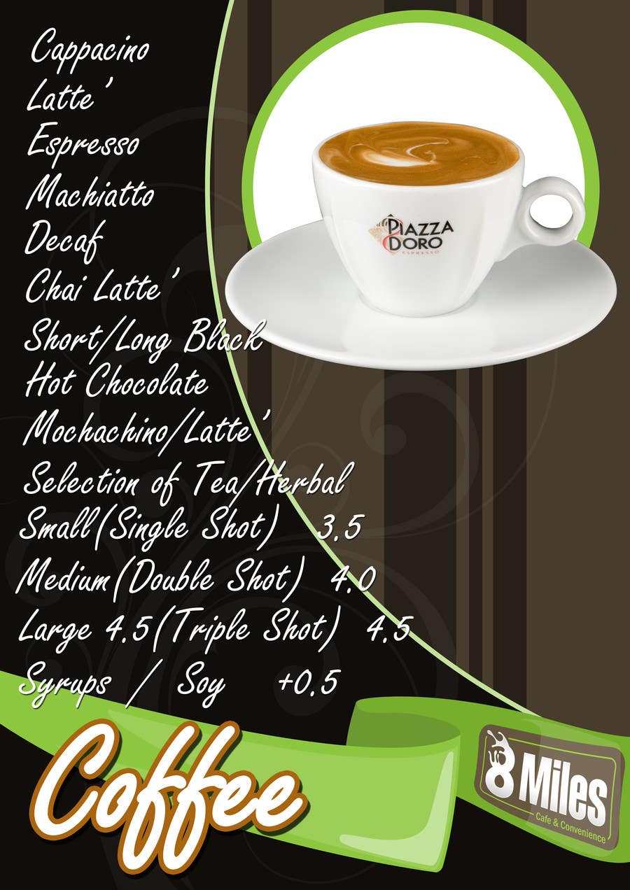 Participación en el concurso Nro.8 para                                                 12 Page a3 Poster Menu For Cafe & Convenience Store
                                            