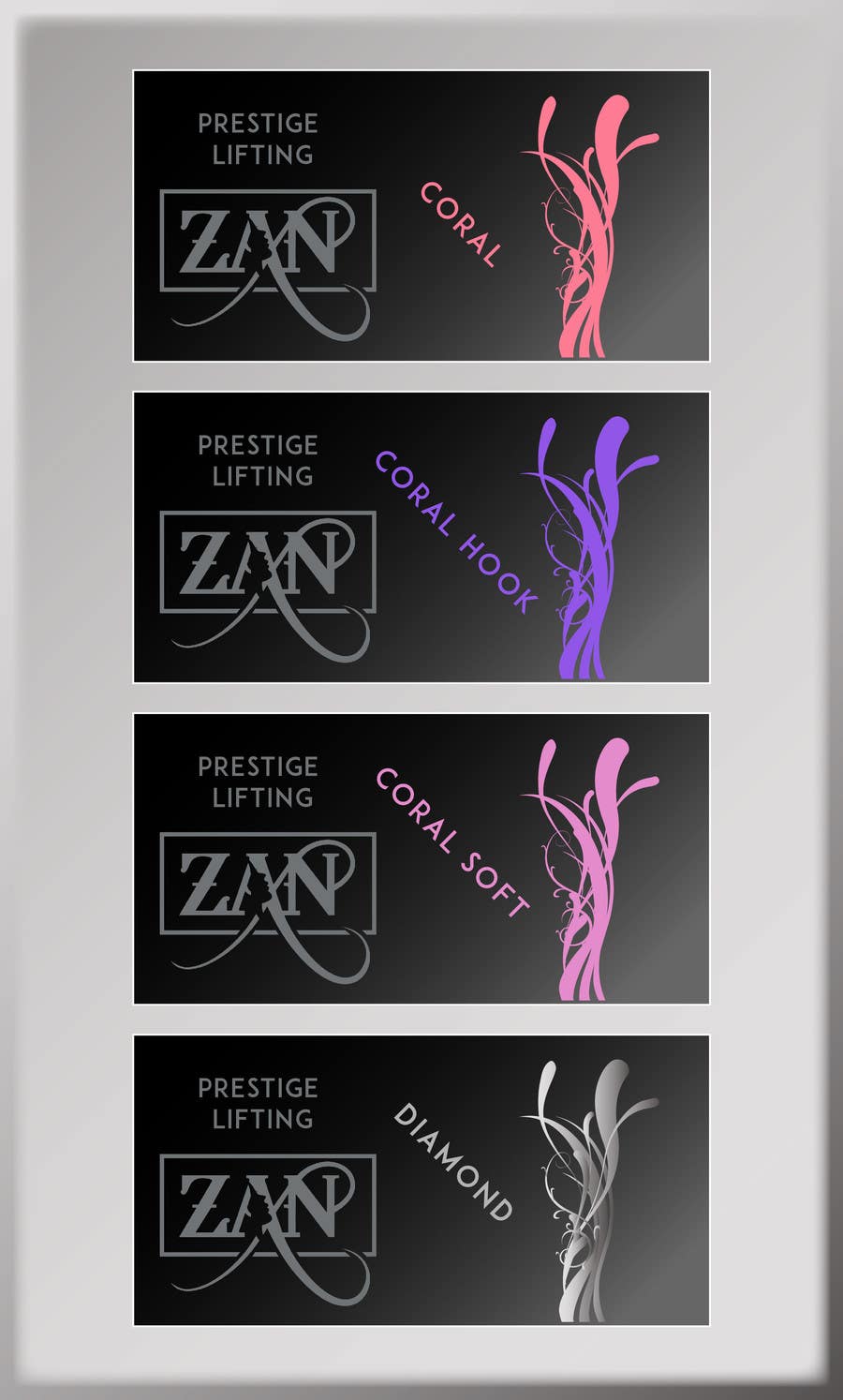 Kilpailutyö #40 kilpailussa                                                 Sticker for aesthetic medicine product PDO threads  ZAN Prestige Lifting.
                                            