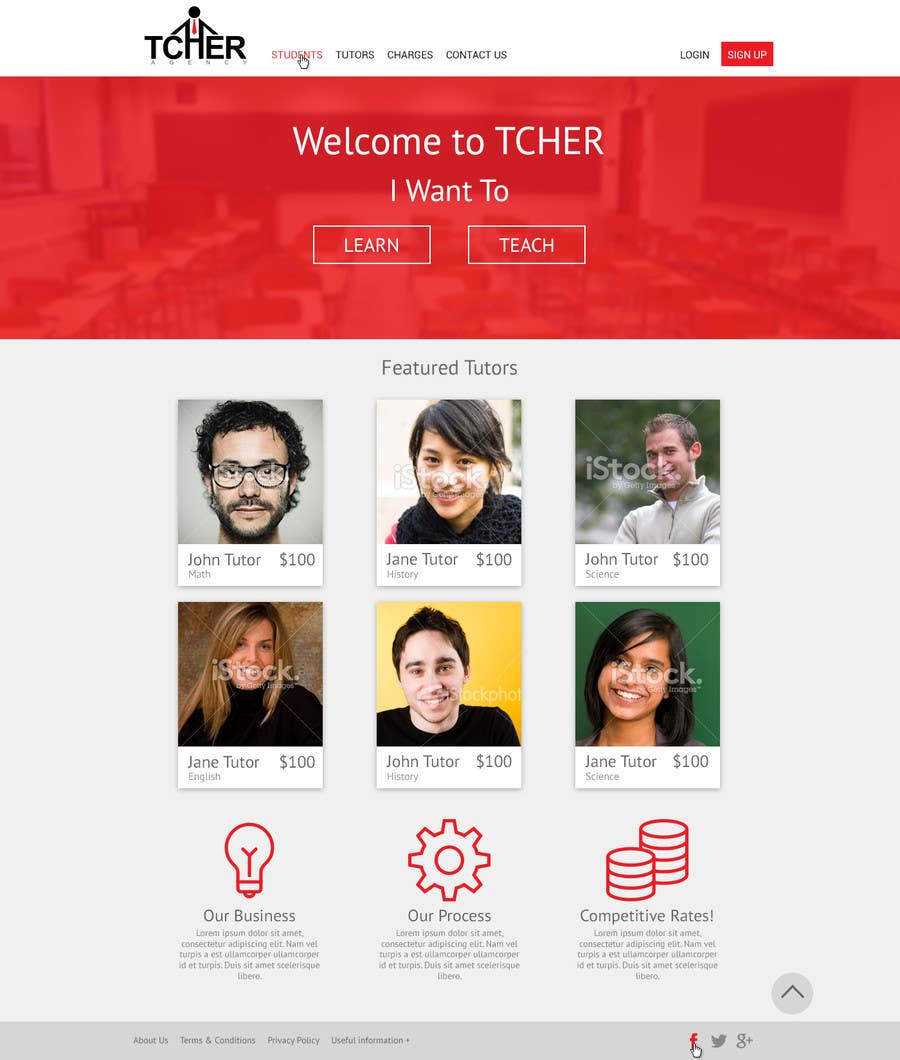 Konkurrenceindlæg #17 for                                                 Graphics Design for Home Page of TCHER Agency Website
                                            