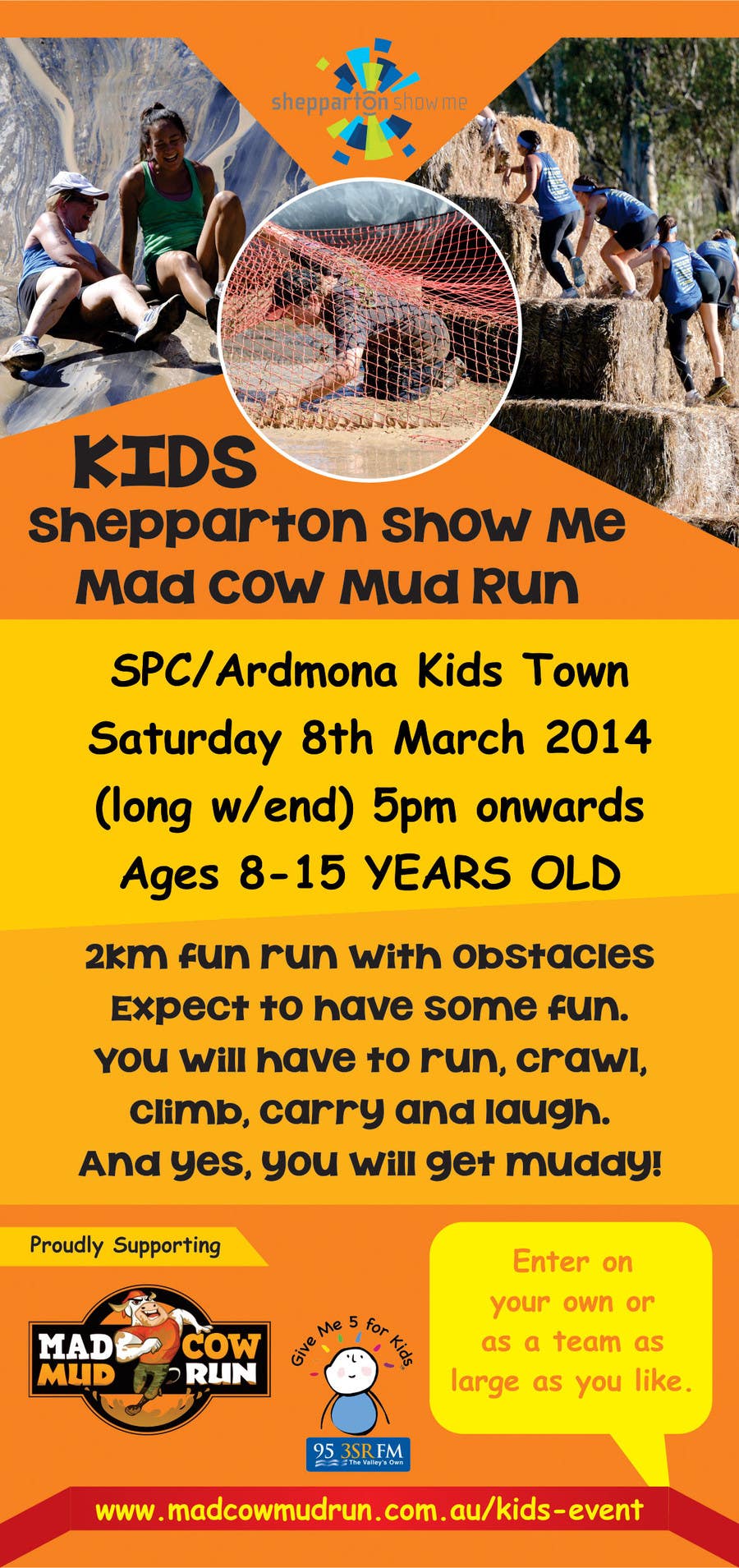 Конкурсна заявка №38 для                                                 Design a Flyer/Poster for Mad Cow Mud Run
                                            