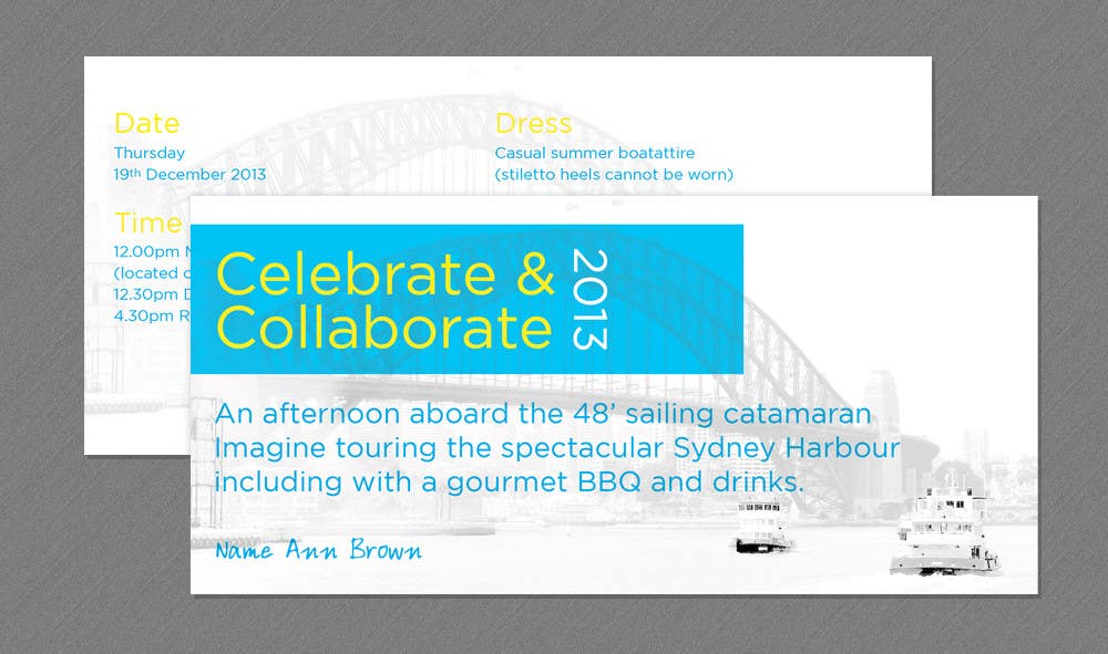 
                                                                                                                        Penyertaan Peraduan #                                            11
                                         untuk                                             Design a DL Size invitation for End of Year Celebration
                                        