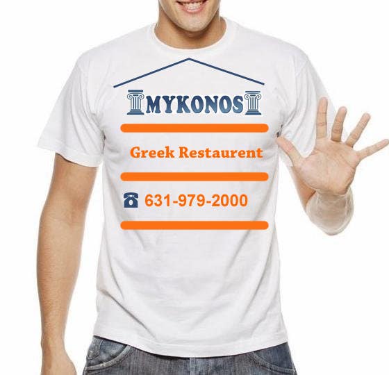 Penyertaan Peraduan #5 untuk                                                 Design a T-Shirt for Mykonos Greek Restaurant
                                            
