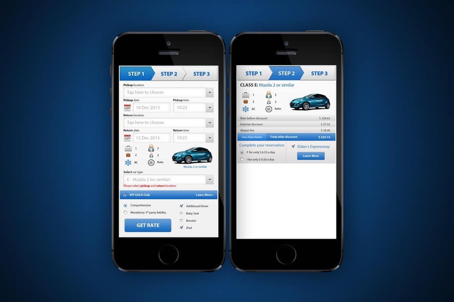 Konkurrenceindlæg #8 for                                                 Design a Website Mockup for Car Rental "MOBILE ONLY"
                                            