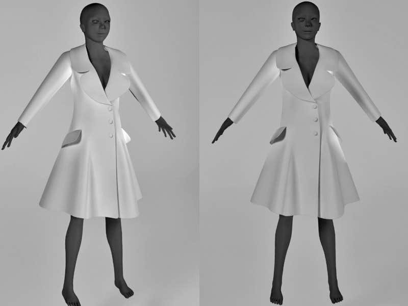 Konkurrenceindlæg #3 for                                                 3d dress modelling from reference pictures for a avatar model (Winter Coat
                                            