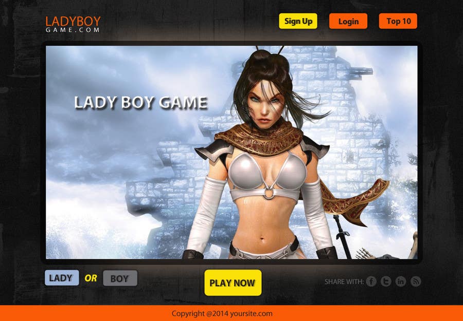 Proposition n°48 du concours                                                 Design a Website Mockup for domain Ladyboygame.com
                                            