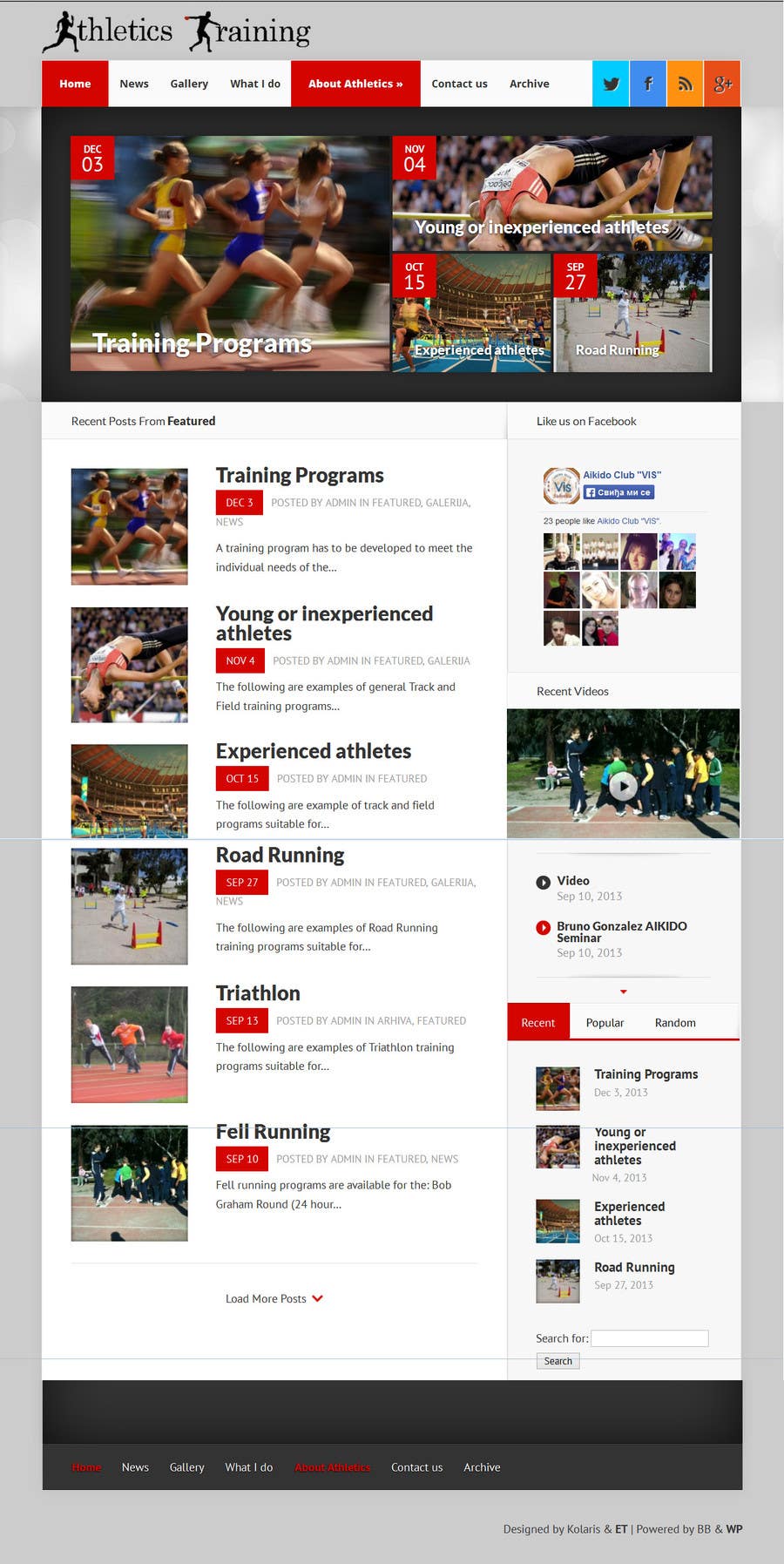 Inscrição nº 2 do Concurso para                                                 Design a Website Mockup for Athletics Training Site - repost
                                            