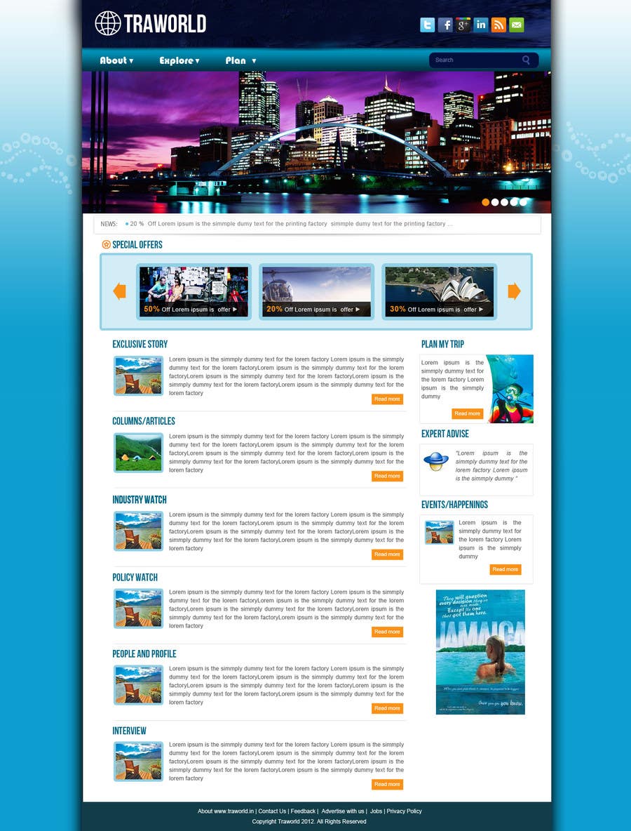 Contest Entry #6 for                                                 Design a Website Mockup for adventure travel booking website
                                            