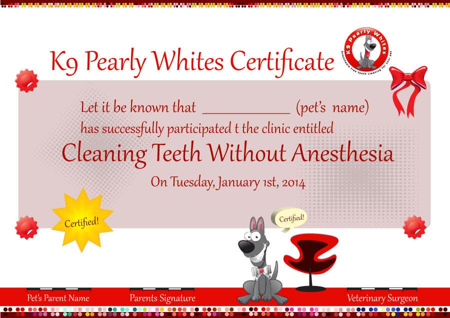 Entry #20 by karachipages for Design A Dog Teeth Cleaning Certificate