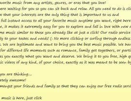 #11 untuk Write About Us page for a music video website oleh Rkent1995