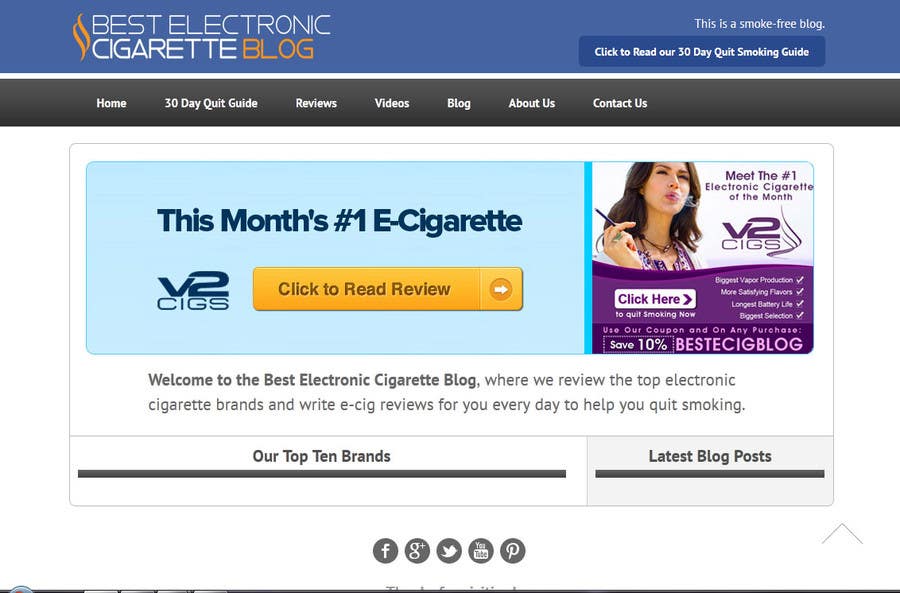 Contest Entry #59 for                                                 Design a Logo for An Electronic Cigarette Blog
                                            