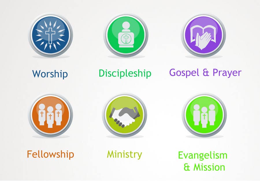 Entri Kontes #37 untuk                                                Eye-catching graphic logo + 5 clear icons for our church group
                                            