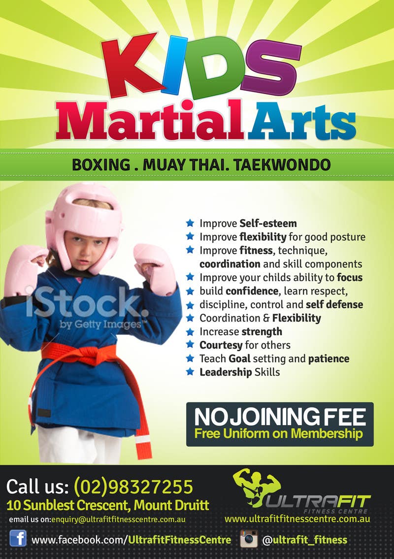 Proposition n°26 du concours                                                 Design a Flyer for Kids Martial Arts Classes
                                            