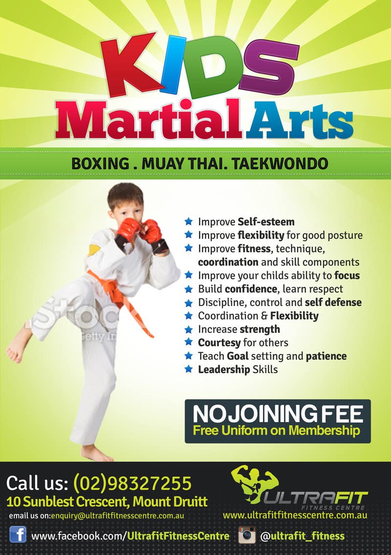 Design a Flyer for Kids Martial Arts Classes | Freelancer