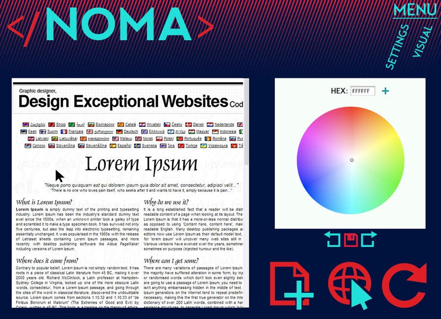 Konkurrenceindlæg #4 for                                                 Design a Website Mockup for NOMA
                                            