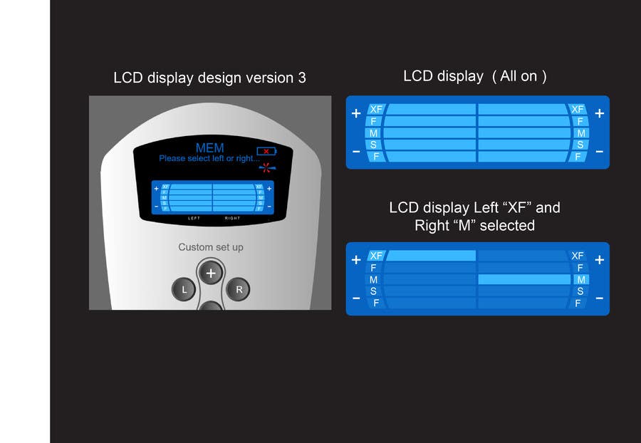 Penyertaan Peraduan #18 untuk                                                 I need some Graphic Design to improve my current LCD display design for a remote control
                                            
