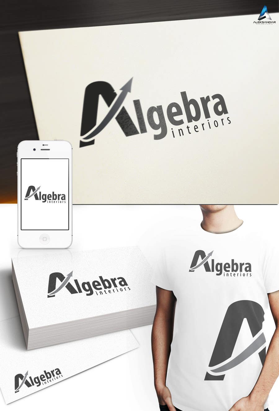 Penyertaan Peraduan #73 untuk                                                 Logo Design for Algebra Interiors
                                            
