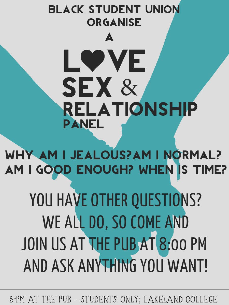 Penyertaan Peraduan #4 untuk                                                 Make a flyer for a love,sex,relationship panel
                                            