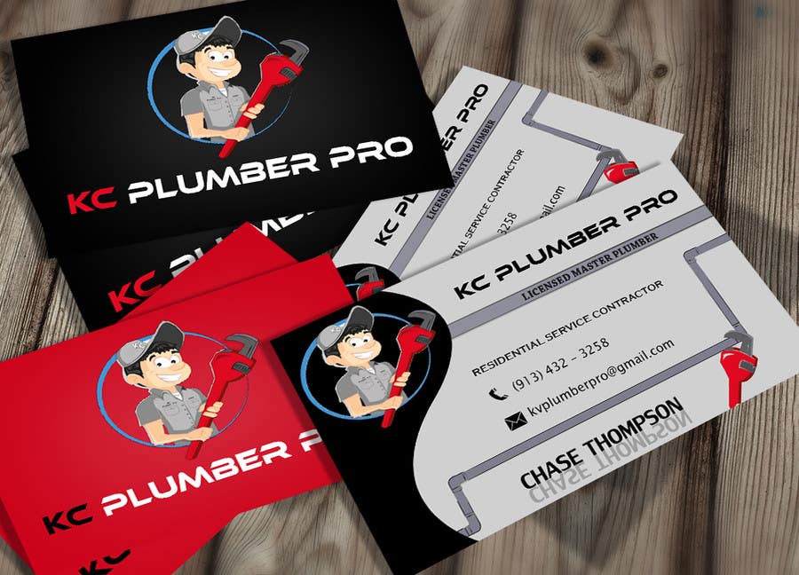 Penyertaan Peraduan #21 untuk                                                 Design some Business Cards for KC Plumber Pro
                                            