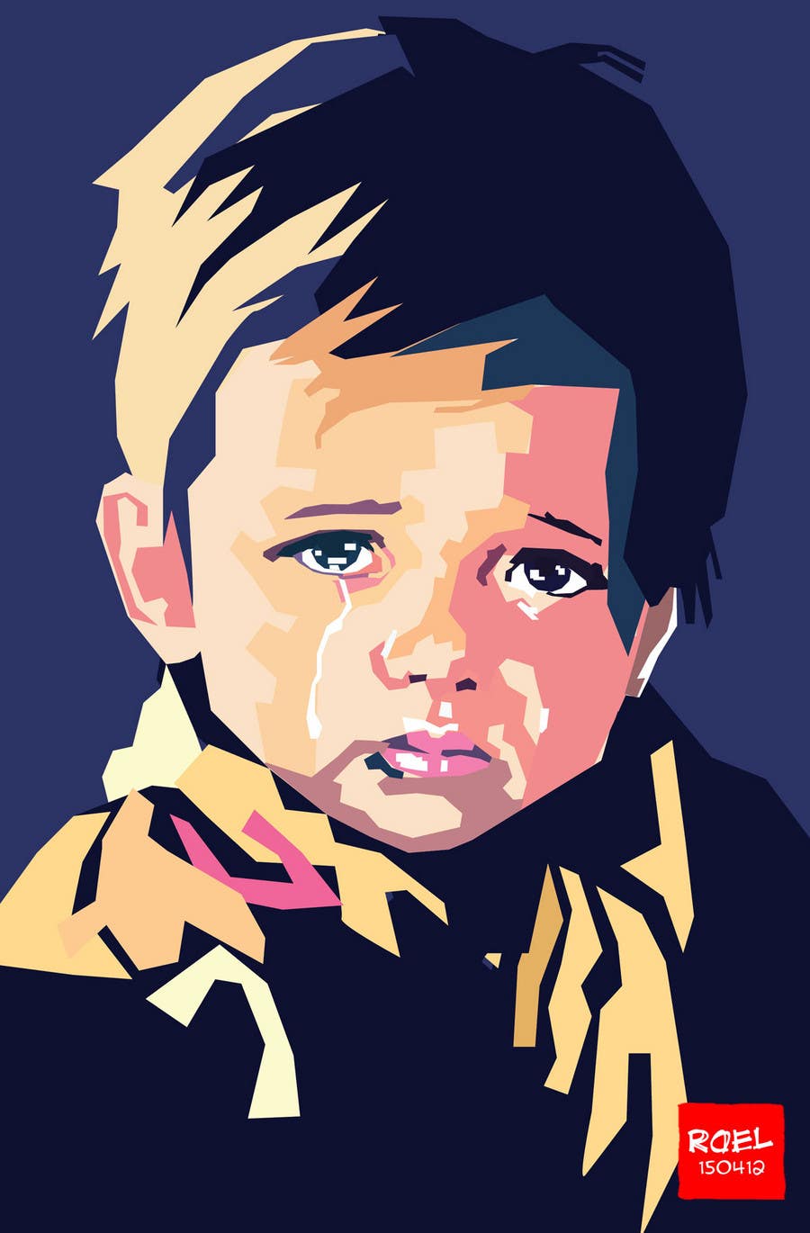 Entri Kontes #9 untuk                                                Reinvent The Crying Boy painting (Menino da Lagrima)
                                            