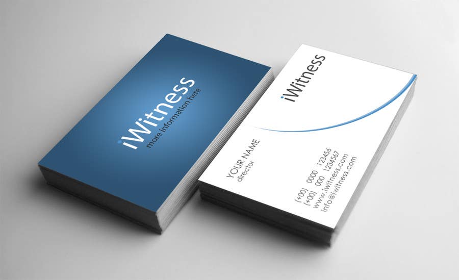 Kilpailutyö #22 kilpailussa                                                 iWitness business card design
                                            