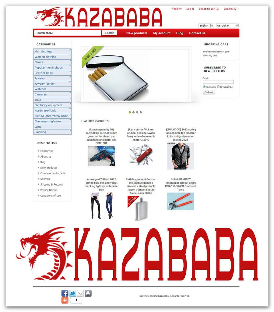 Penyertaan Peraduan #106 untuk                                                 Logo Design for kazababa
                                            
