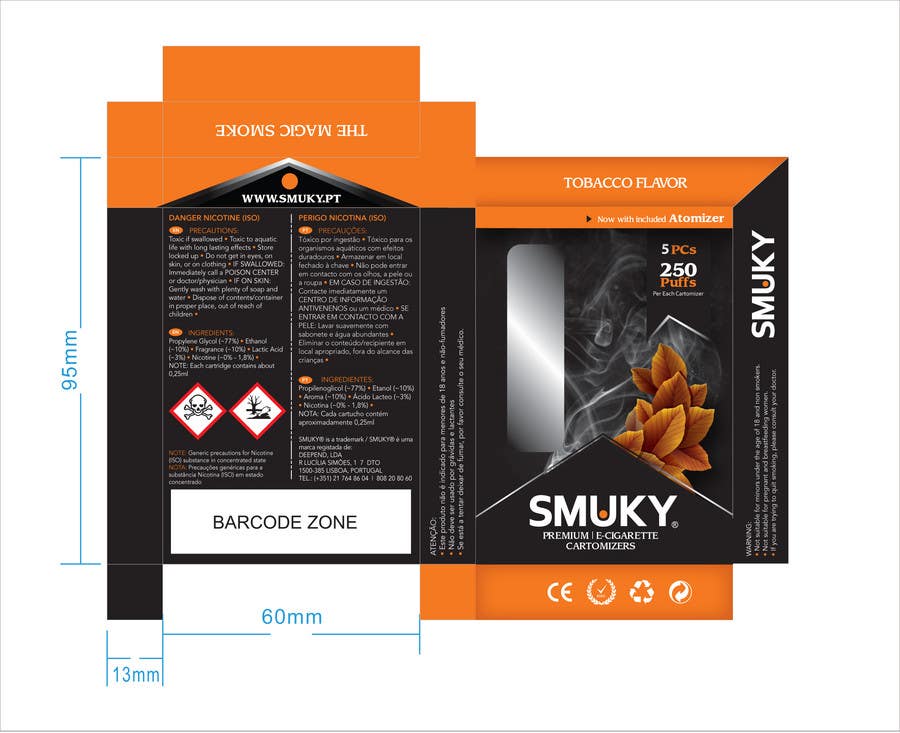 Intrarea #6 pentru concursul „                                                Packaging Design for SMUKY
                                            ”