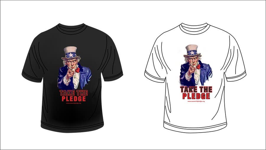Bài tham dự cuộc thi #2 cho                                                 Design a Take The Pledge T-shirt (Uncle Sam)
                                            