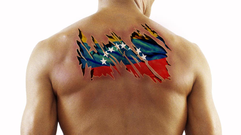 Proposition n°13 du concours                                                 Torn flesh tattoo flag desing
                                            