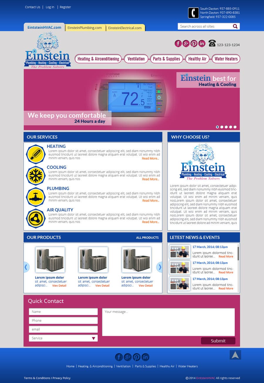 Contest Entry #18 for                                                 HVAC Company need home page mock-up.
                                            
